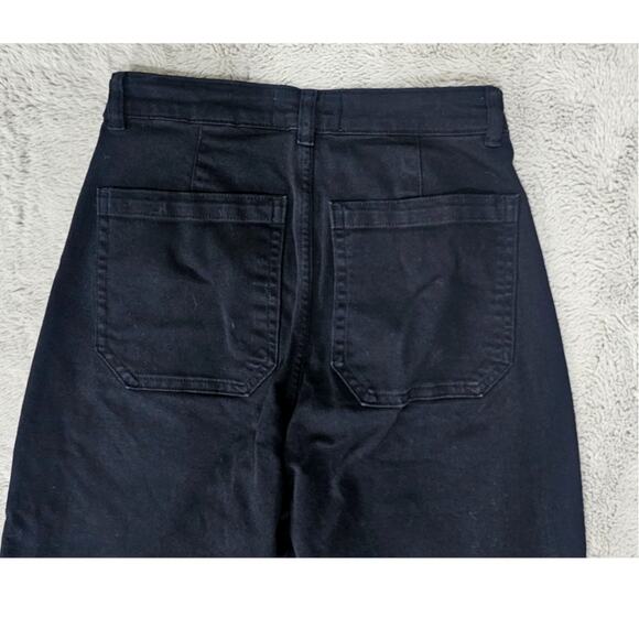 Everlane The Utility Barrel Pant Jeans, Black, High Rise, Utility Panel, Sz 0 - Picture 8 of 12